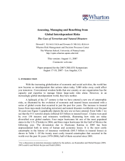 Assessing, Managing and Benefiting from Global Interdependent