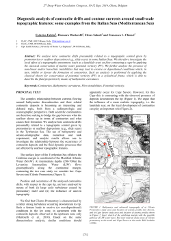 Diagnostic analysis of contourite drifts and contour currents