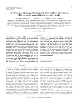 Low-frequency fatigue, post-tetanic potentiation and their interaction