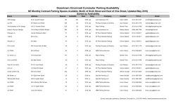 Downtown Cincinnati Commuter Parking Availability