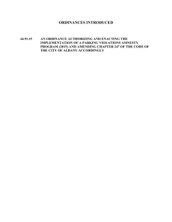 ordinances introduced