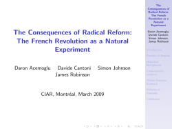 The Consequences of Radical Reform: The French Revolution as a