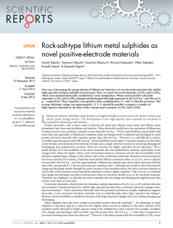 Rock-salt-type lithium metal sulphides as novel