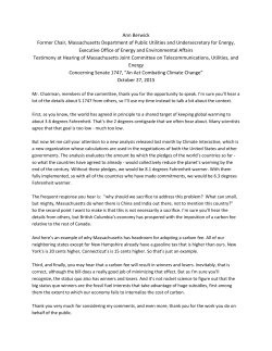 Ann Berwick Former Chair, Massachusetts Department of Public