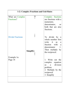C1 L2 Complex Fractions
