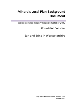 Minerals Local Plan Background Document