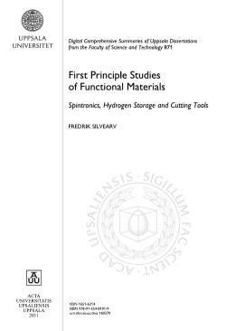 Spintronics, Hydrogen Storage and Cutting Tools