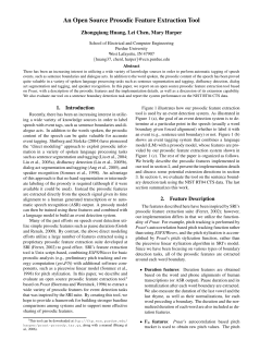 An Open Source Prosodic Feature Extraction Tool