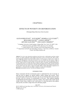 CHAPTER 6 EFFECTS OF POVERTY ON DEFORESTATION