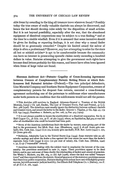 Sherman Antitrust Act. Patents. Legality of Cross