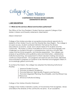 I. UNIT DESCRIPTION 1.1 What are the services offered and