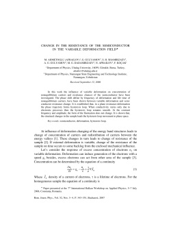 CHANGE IN THE RESISTANCE OF THE SEMICONDUCTOR IN