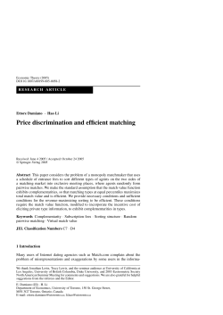 Price discrimination and efficient matching