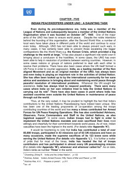 indian peacekeepers under uno : a daunting task