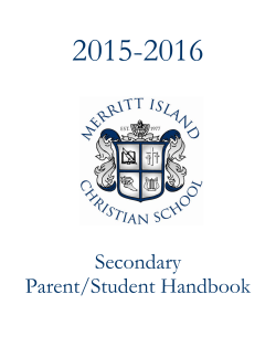 Part VII: Student Conduct - Merritt Island Christian School