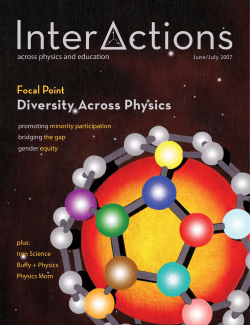 Diversity Across Physics - American Association of Physics Teachers