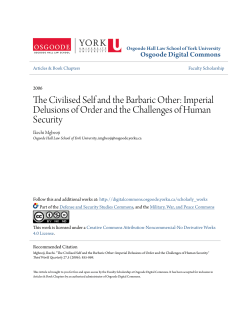 The Civilised Self and the Barbaric Other