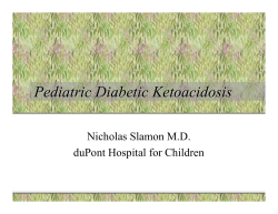 Pediatric Diabetic Ketoacidosis - Nemours Children`s Health System