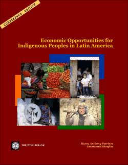 Economic Opportunities for Indigenous Peoples
