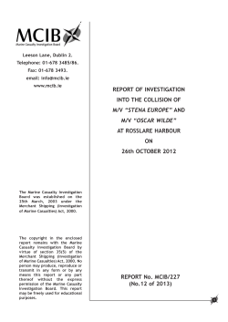 AND M/V &ldquo;OSCAR WILDE&rdquo;