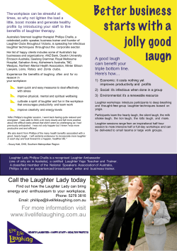 Laugh your way to a better business.