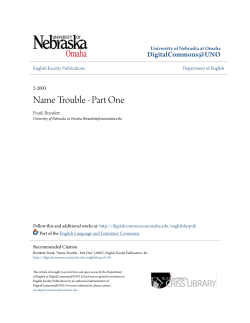 Name Trouble - Part One