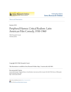 Peripheral Humor, Critical Realism: Latin American Film Comedy