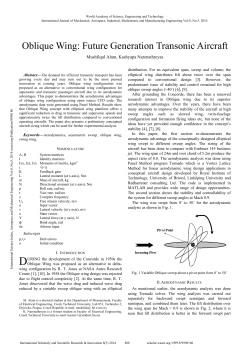 Oblique Wing: Future Generation Transonic Aircraft