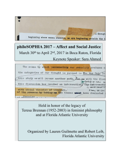 philoSOPHIA 2017 - Florida Atlantic University