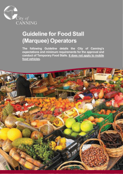Guideline for Food Stall (Marquee) Operators