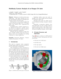Multibody Contact Analysis of an Rzeppa CV-Joint