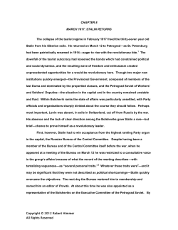 Chapter8. March 1917: Stalin Returns