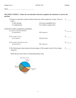 Sample in-class exercises Spring 2017