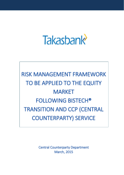risk management framework to be applied to the equity