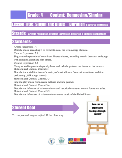 Grade: 4 Content: Composing/Singing Lesson Title : Singin` the