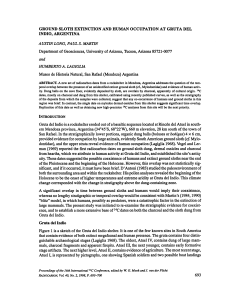 GROUND SLOTH EXTINCTION AND HUMAN OCCUPATION AT