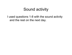 Sound activity - Bari Science Lab
