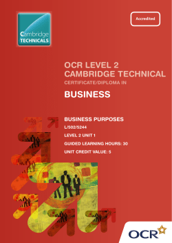 Unit 01 - Business purposes