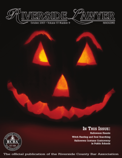 October 2007 - Riverside Lawyer Magazine