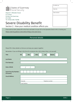 Severe Disability Benefit