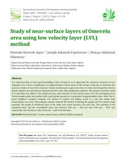 Study of near-surface layers of Omerelu area using low velocity layer