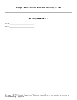 Georgia Online Formative Assessment