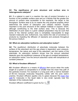 Q1: The significance of pore structure and surface area in