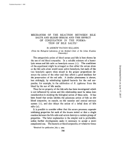 MECHANISM OF THE REACTION BETWEEN BILE SALTS AND