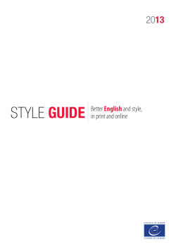 Council of Europe English style guide