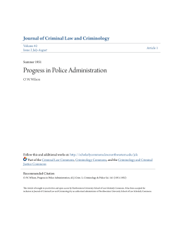 Progress in Police Administration