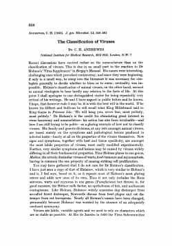 The Classification of Viruses