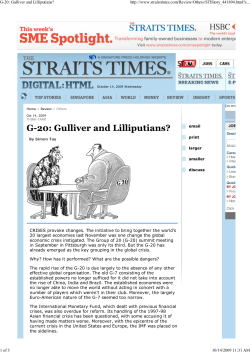 G-20: Gulliver and Lilliput... - NUS