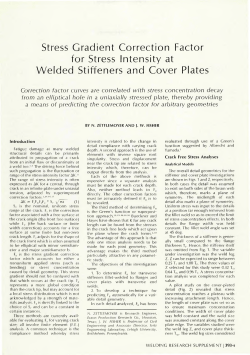 Stress Gradient Correction Factor for Stress Intensity at Welded