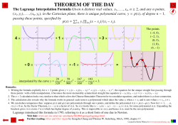 The Lagrange Interpolation Formula